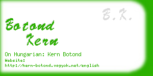 botond kern business card